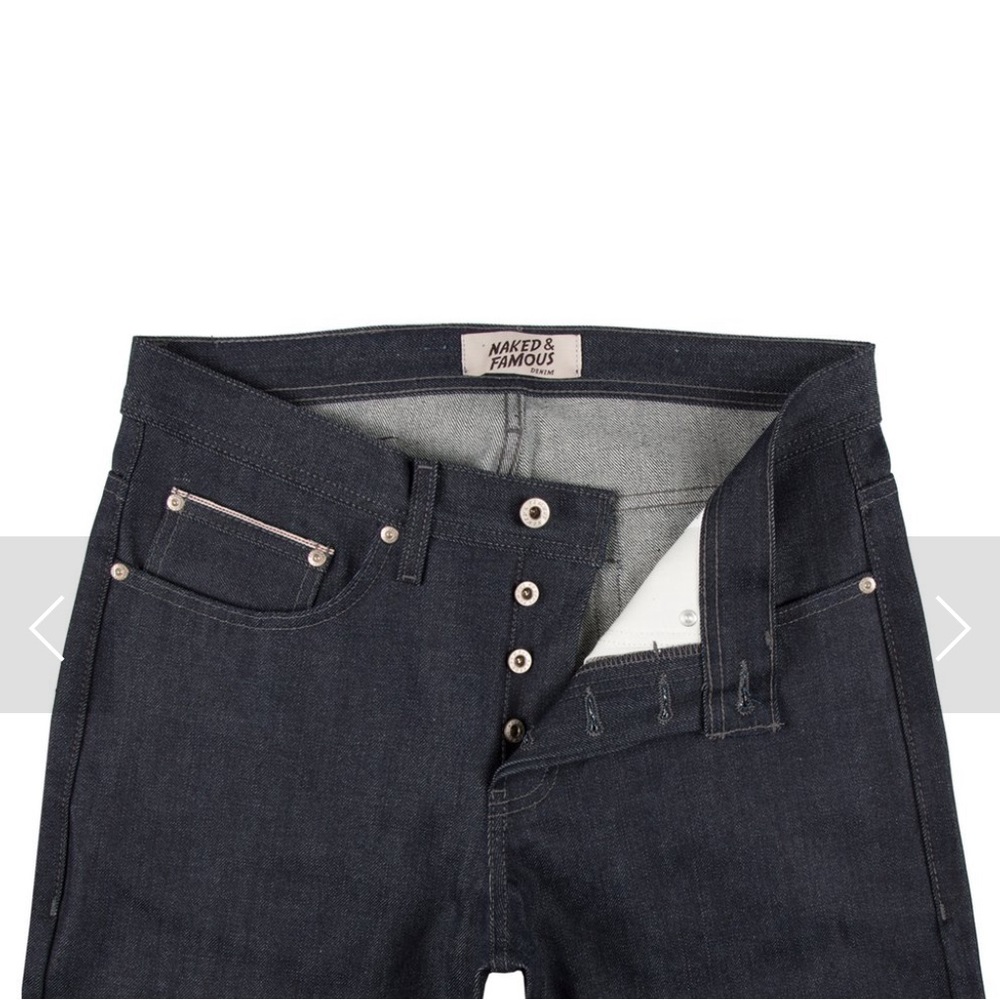 Naked & Famous Indigo Selvedge Jeans, Men’s 34/34.